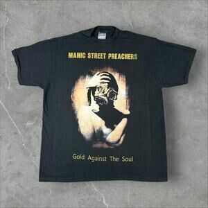 Vintage Manic Street Preachers Gold Against Soul XL Single Stitch Reprint Shirt